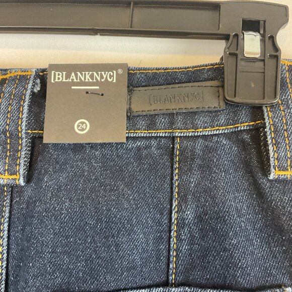 BlankNYC High Cuffed Jeans 24 Blue Dark Wash New NWT - Picture 11 of 12
